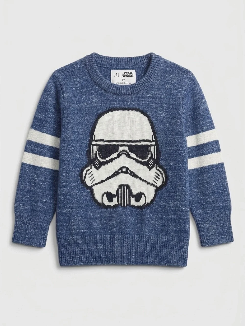 Gap Star Wars Stormtrooper Blue Knit Sweater Pullover Graphic Boys Size 2T
